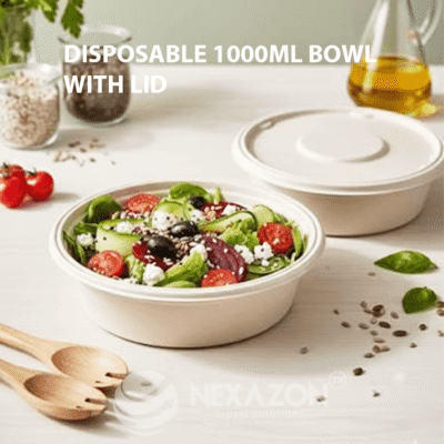 Disposable 1000ml Bowl With Lid - Nexazon Global Solutions
