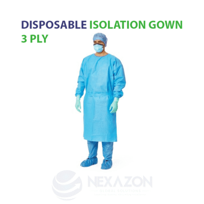 Disposable 3 Ply Isolation Gown - Nexazon Global Solutions