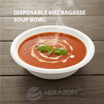 Disposable 6 OZ Bagasse Soup Bowl - Nexazon Global Solutions