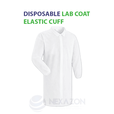 Disposable Lab Coat Elastic Cuff - Nexazon Global Solutions - 3