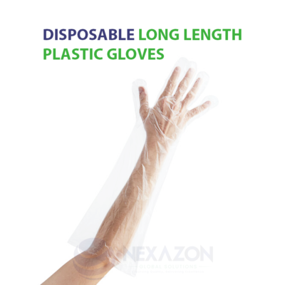Disposable Long Length Plastic Hand Gloves - Nexazon Global Solutions