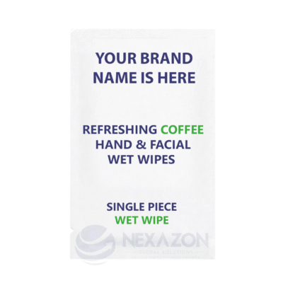 Refreshing-Coffee-Fresh-Hand-&-Facial-Wipes-Single Sachet Wet Wipe-Nexazon-Global-Solutions