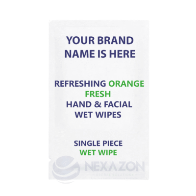 Refreshing-Orange-Fresh-Hand-&-Facial-Wipes-Single Sachet Wet Wipe-Nexazon-Global-Solutions