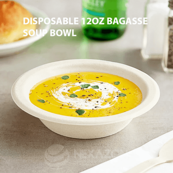 Disposable 12 OZ Bagasse Cereal Bowl - Nexazon Global Solutions