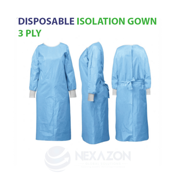 Disposable 3 Ply Isolation Gown - Nexazon Global Solutions - 3
