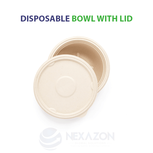 Disposable Bowl With Lid - Nexazon Global Solutions - 1