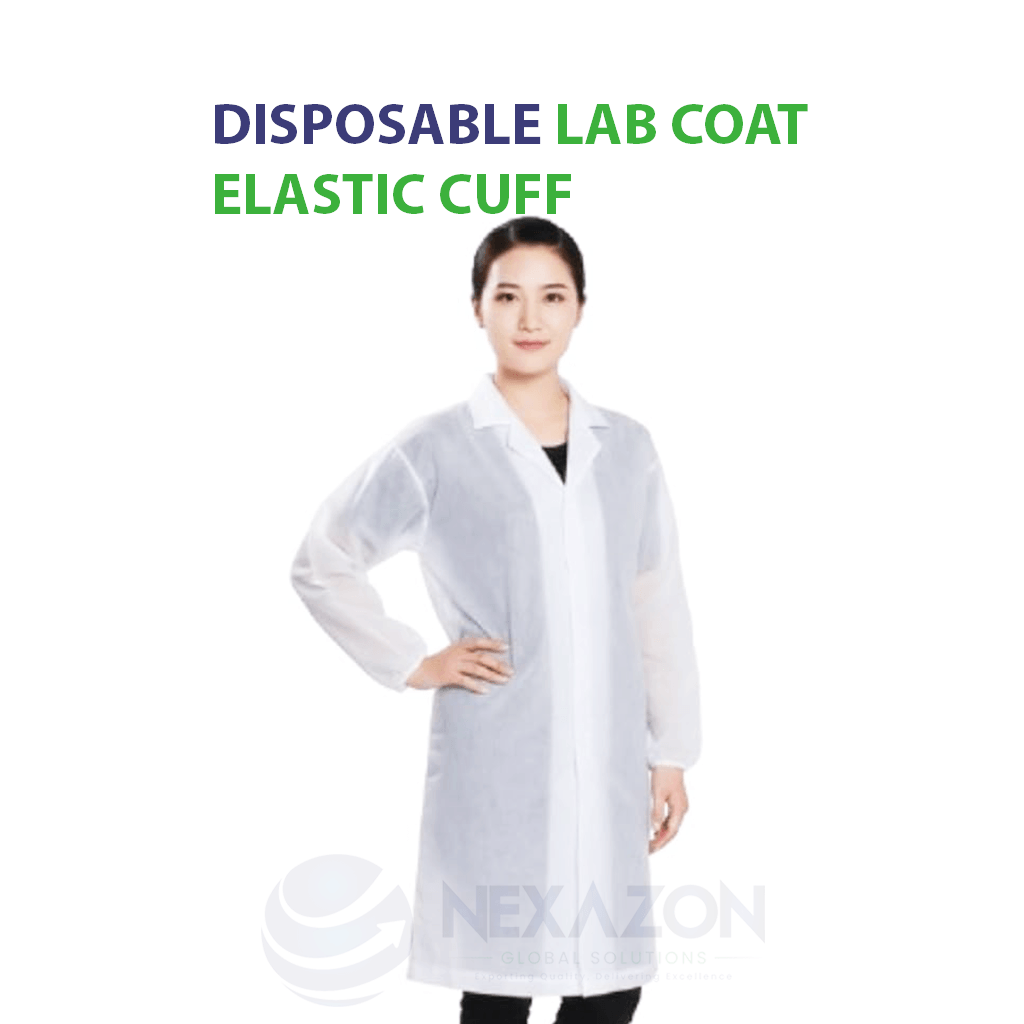 Disposable Lab Coat Elastic Cuff - Nexazon Global Solutions - 2