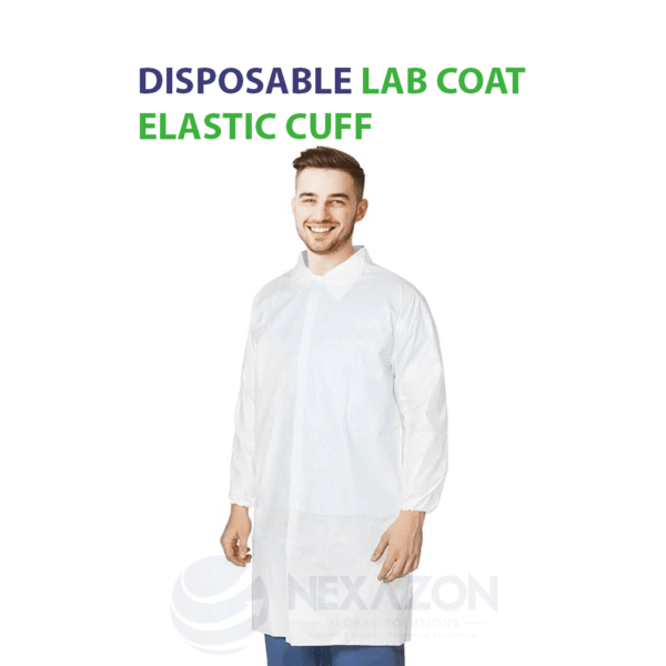 Disposable Lab Coat Elastic Cuff - Nexazon Global Solutions - 6