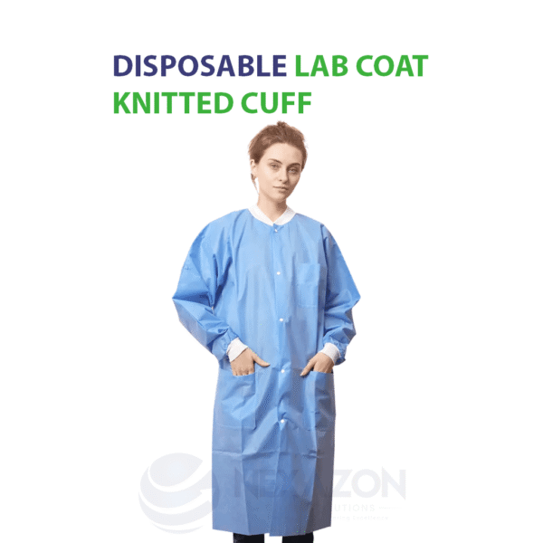 Disposable Lab Coat Knitted Cuff - Nexazon Global Solutions