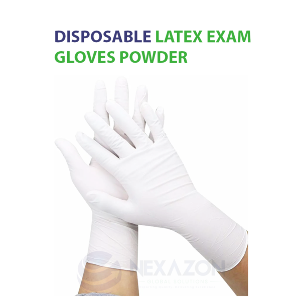 Disposable Latex Exam Gloves Powder - Nexazon Global Solutions 3.1