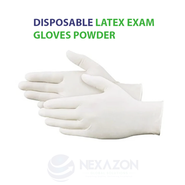 Disposable Latex Exam Gloves Powder - Nexazon Global Solutions - 4.1