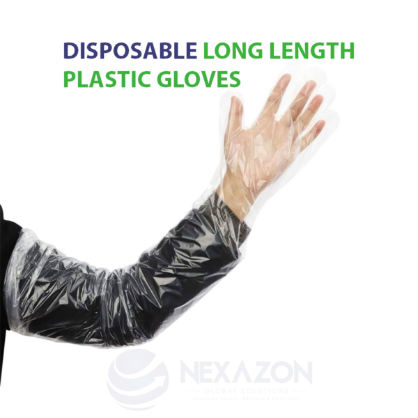 Disposable Long Length Plastic Hand Gloves - Nexazon Global Solutions - 4