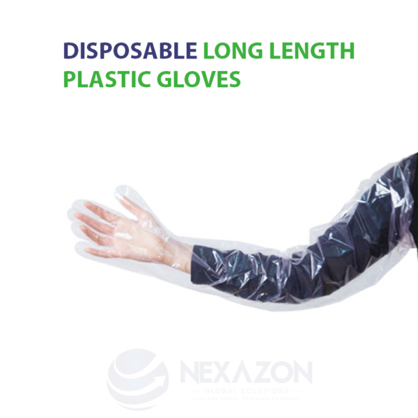 Disposable Long Length Plastic Hand Gloves - Nexazon Global Solutions - 4