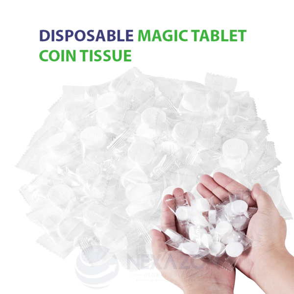 Disposable Magic Tablet Coin Tissue - Nexazon Global Solutions