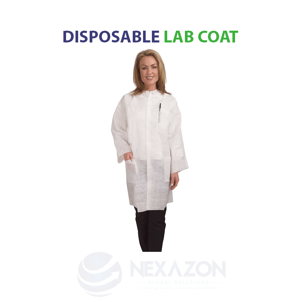 Disposable Non-Woven Visitor Lab Coat - Nexazon Global Solutions