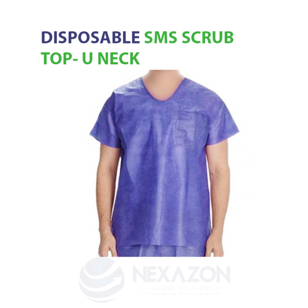 Disposable SMS Scrub Top U Neck - Nexazon Global Solutions - 4
