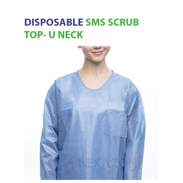 Disposable SMS Scrub Top U Neck - Nexazon Global Solutions - 5