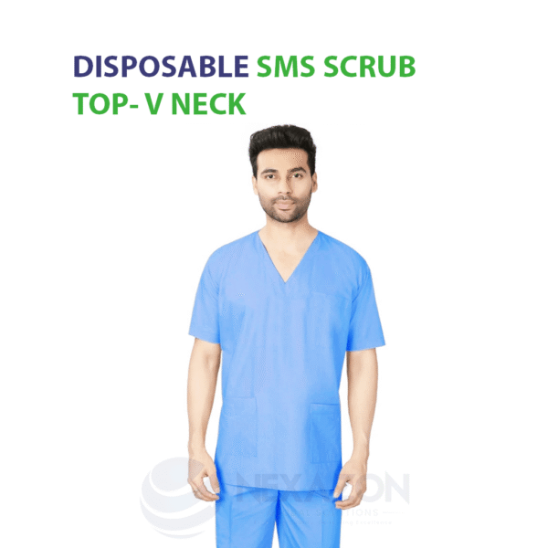 Disposable SMS Scrub Top V Neck - Nexazon Global Solutions - 5