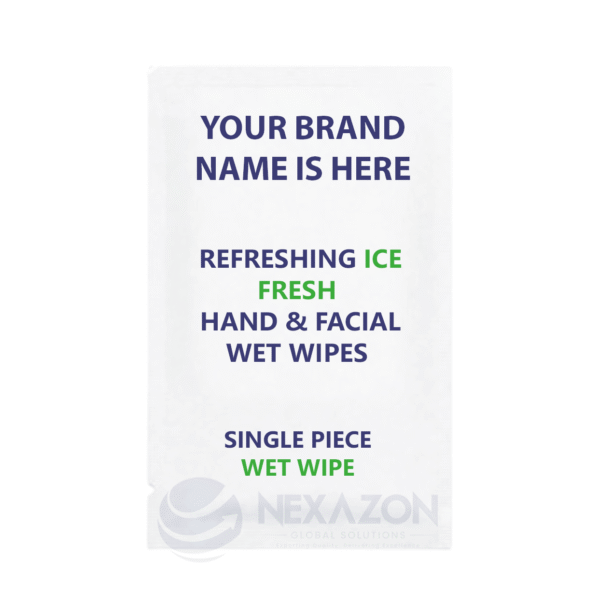 Refreshing-Ice-Fresh-Hand-&-Facial-Wipes-Single Sachet Wet Wipe-Nexazon-Global-Solutions