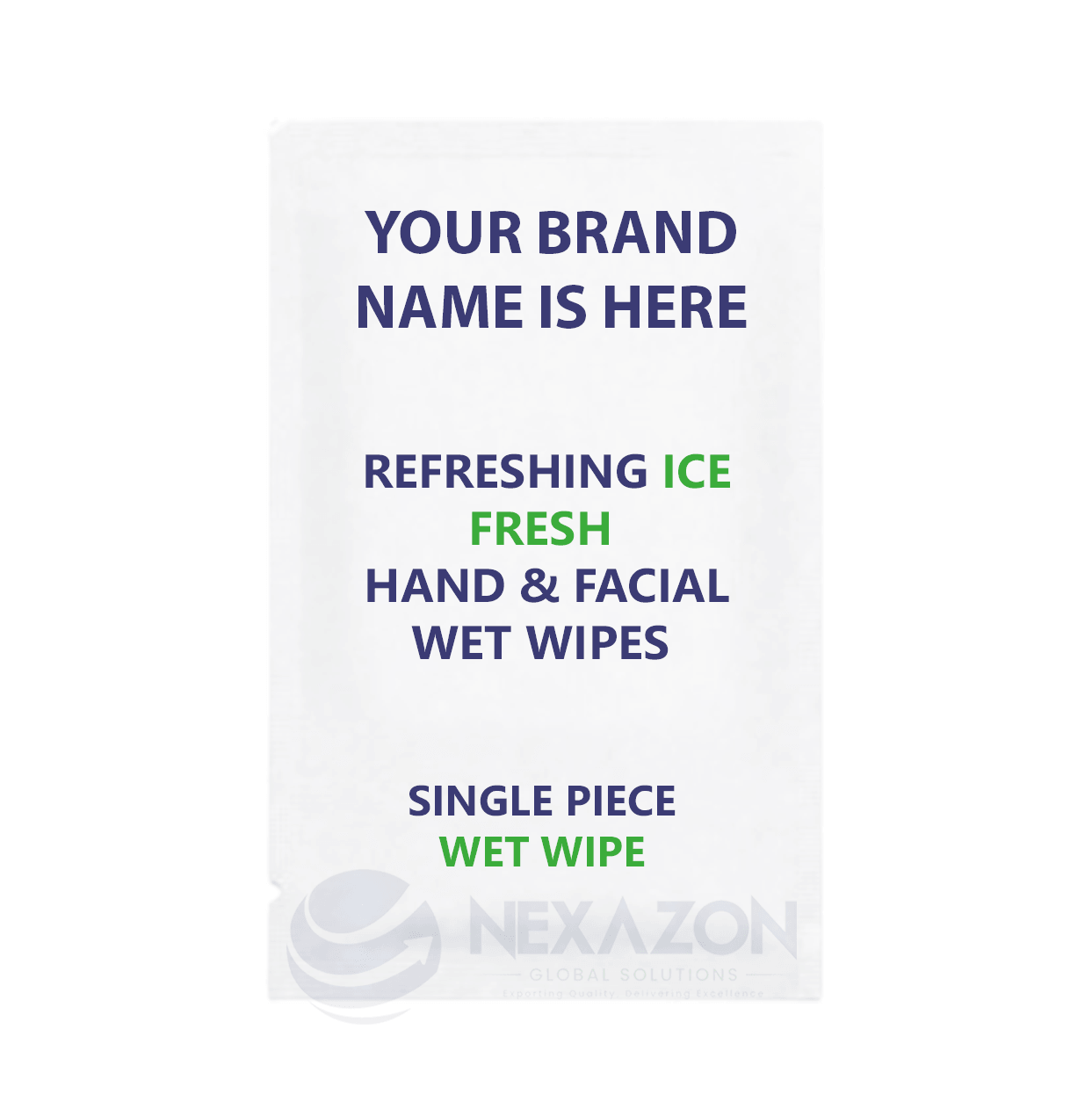 Refreshing-Ice-Fresh-Hand-&-Facial-Wipes-Single Sachet Wet Wipe-Nexazon-Global-Solutions
