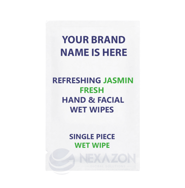 Refreshing-Jasmin-Fresh-Hand-&-Facial-Wipes-Single Sachet Wet Wipe-Nexazon-Global-Solutions