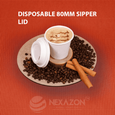 Disposable 80mm Bagasse Sipper Lid - Nexazon Global Solutions - 1.1