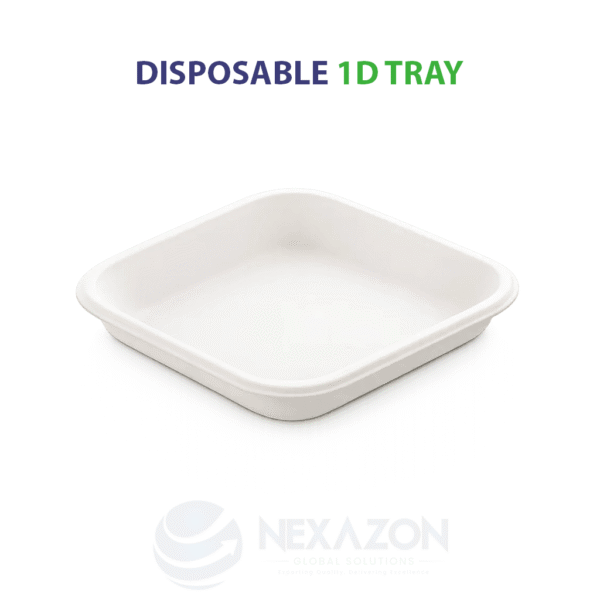 Disposable 1D Square Bagasse Tray - Nexazon Global Solutions - 1