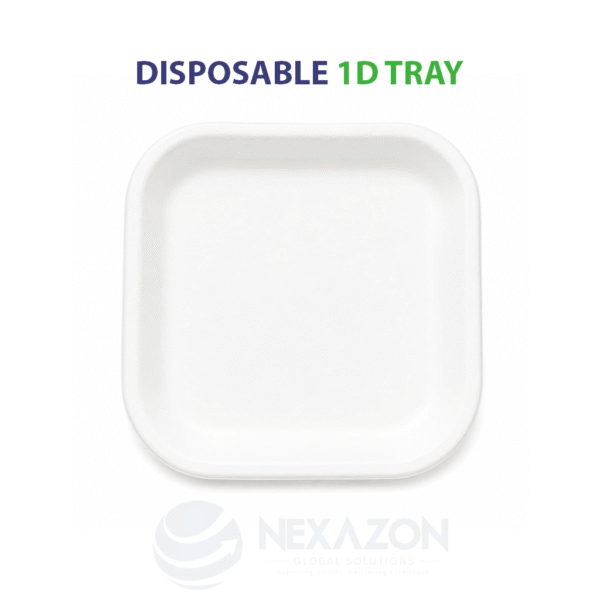 Disposable 1D Square Bagasse Tray - Nexazon Global Solutions