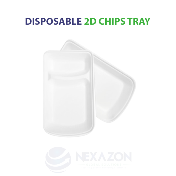 Disposable 2D Chips Bagasse Tray - Nexazon Global Solutions - 3