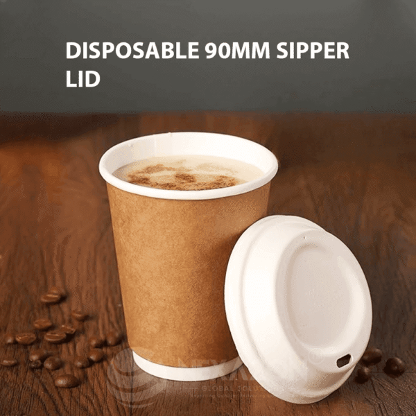 Disposable 90mm Bagasse Sipper Lid - Nexazon Global Solutions - 1.1
