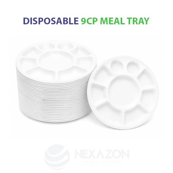 Disposable 9CP Meal Bagasse Tray - Nexazon Global Solutions - 3