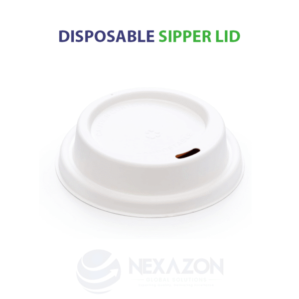 Disposable Bagasse Sipper Lid - Nexazon Global Solutions - 3