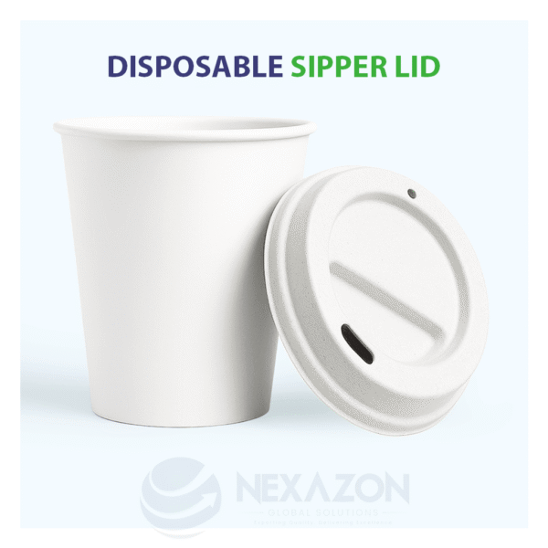Disposable Bagasse Sipper Lid - Nexazon Global Solutions - 4